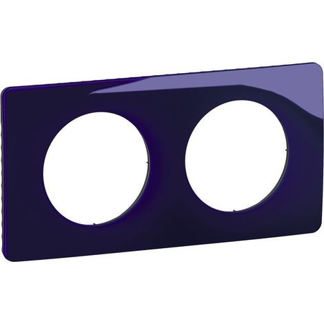 Plaque de finition Céliane 2 postes - Bleu de Four (CP0302) (1/2)