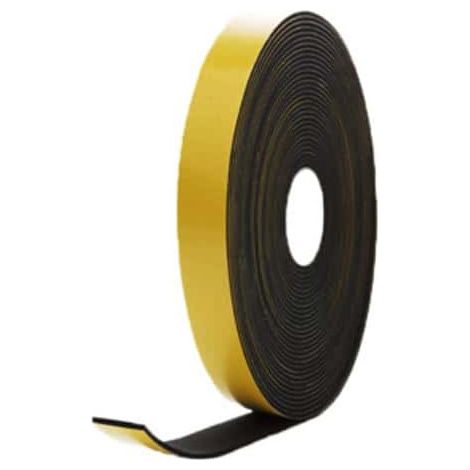 adhesiva de espuma de goma EPDM negro 20x5mm 10 m de longitud