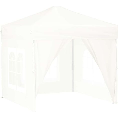 vidaXL Carpa para fiestas plegable con paredes laterales blanco 2x2 m (1/2)