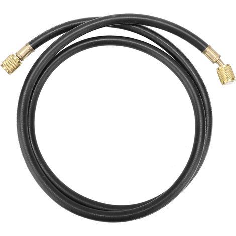 Ortviai Tuyau de recharge frigorifique R410 – 800 à 4000 psi, raccord 1/4 SAE, noir, 150 cm (1/3)