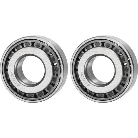 30204 Tapered Roller Bearing x 2PCS Chrome Steel Cone and Cup Set for Garden Machinery and Automotive, [20mm x 47mm x 15.5mm] (1/5)