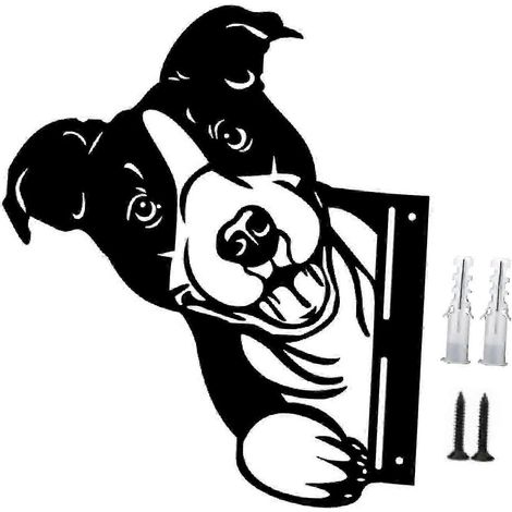 Tierfiguren aus Metall, Tiersilhouetten, Gartenstecker, Tierfiguren aus Metall für den Gartenzaun, Tiersilhouetten für den Rasen-dog
