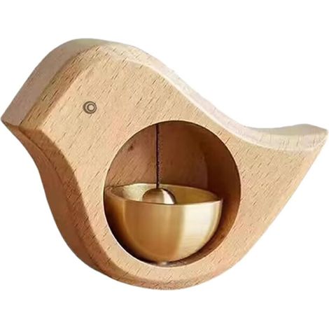 Grelots Magnétiques en Bois en Forme d’Oiseau avec Support à Ventouse – Signal Sonore d’Entrée pour Magasin, Maison, Jardin ou Réfrigérateur (1/5)