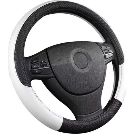 Rutschfeste Lenkradbezüge aus PU-Leder, universell einsetzbar, atmungsaktiv, sportliches Design, 37–38 cm, Autozubehör für Damen und Herren