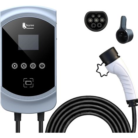 Cargador para vehículos eléctricos, carga inteligente, múltiples funciones de protección, 7,6 kW 32 A, monofásico, TIPO 2 (1/2)
