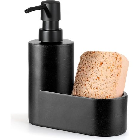 Distributeur de Savon de Vaisselle avec Support d'Éponge, 2-en-1 (1/5)