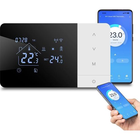 1 Thermostat WiFi 3 A Programmable 7 Jours Compatible Tuya Alexa Google Maison
