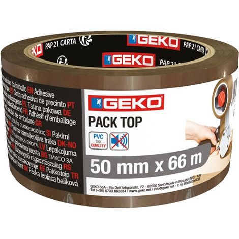 GEKO - Adhesif emballage pvc 50 x 66 mm havane