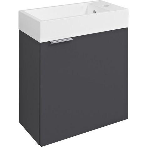 LATUS IV meuble vasque 49,5x50x24,5cm, anthracite mat (1/4)