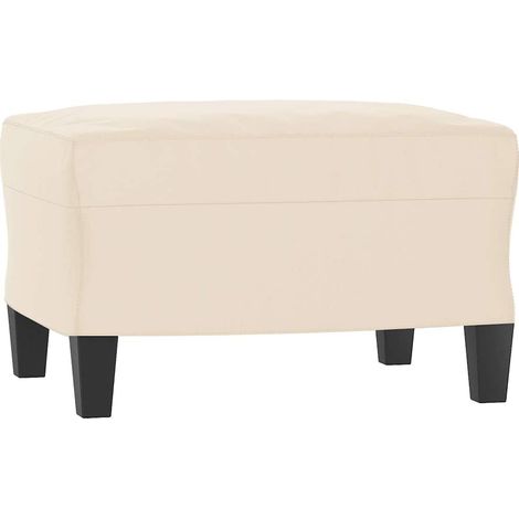 vidaXL Reposapiés tela de microfibra beige 60x50x41 cm (1/2)