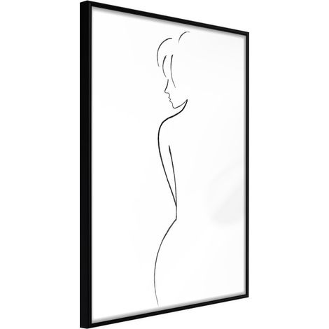 Affiche Murale Encadrée "Silhouette" 30 x 42 cm Noir