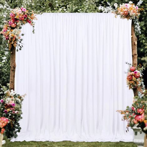 Hochzeit Vorhang Hintergrund Gardine Vorhänge Seide Hochzeit Party Fotografie Deko 3m×3m (1/5)