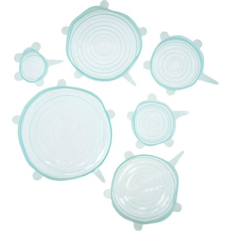 Set di 6 coperchi flessibili in silicone per stoviglie Fiffig Duka (1/5)