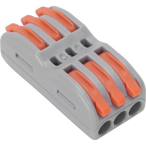50 pièces bornes de raccordement conducteur connecteurs fil souple rigide compacts rapides accessoires industriels SPL-3 (1/5)