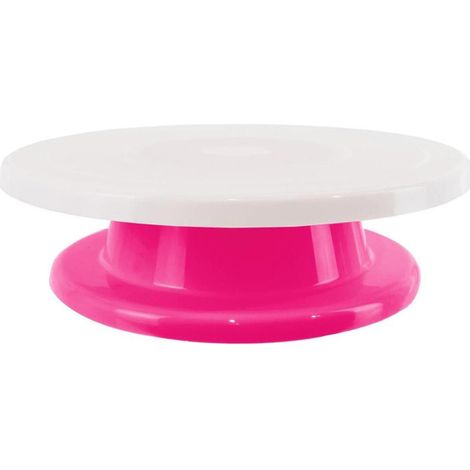Plateau Tournant "Gâteaux" 27cm Rose & Blanc (1/3)