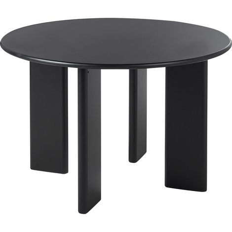 Table de Salle à Manger en Bois MDF Ronde 120 cm Noire Cosmo