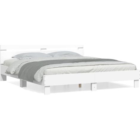Maison Exclusive - Estructura cama con cabecero madera ingeniería