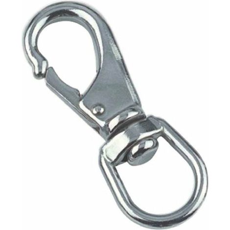 Mousqueton émerillon inox A4 - 1 pièce - 118 mm (1/2)
