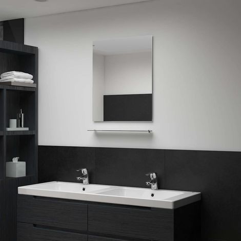 249441 Wall Mirror with Shelf 50x60 cm Tempered Glass vidaXL