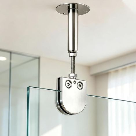 Stabilisateur de paroi douche sans cadre à fixation au plafond (1/5)