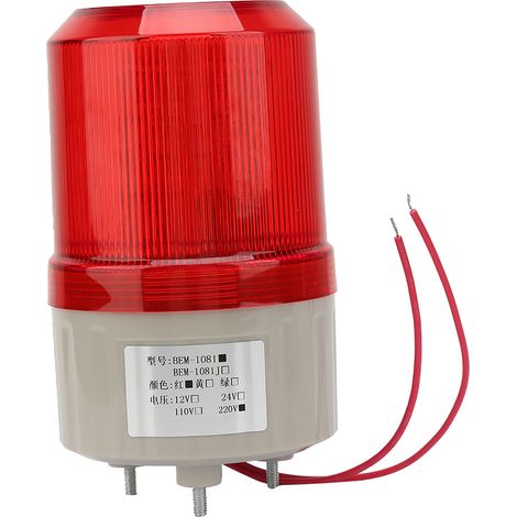 220 V AC Rotierendes Blinksignal, rote LED-Warnleuchte, 75 mm Durchmesser (1/5)