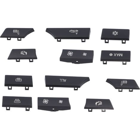 Jeu de 12 capuchons de bouton chauffage/clim pour BMW Série 5/6, kit de réparation interrupteur, couvercle de touche A/C, remplacement 61319313923, pièce auto. (1/5)