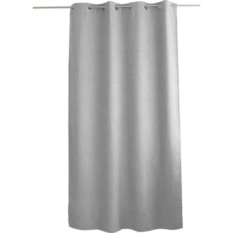 Rideau thermique BLIZZARD – Velours chenillé doublé polaire 140x240cm - 140x240cm - Gris (1/3)
