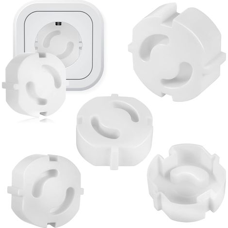 25er-Pack Kindersicherungsstecker, Steckerschutz, Kindersicherung, Babysicherheitsstecker (Weiß) (1/5)