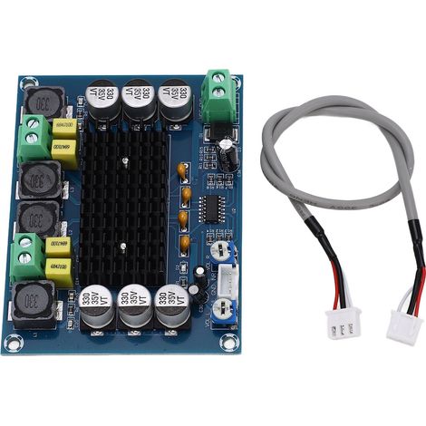 Carte Amplificateur Audio Numérique Dual Canal 2x120W avec Module d'Alimentation et Câbles XH-M543 (1/5)