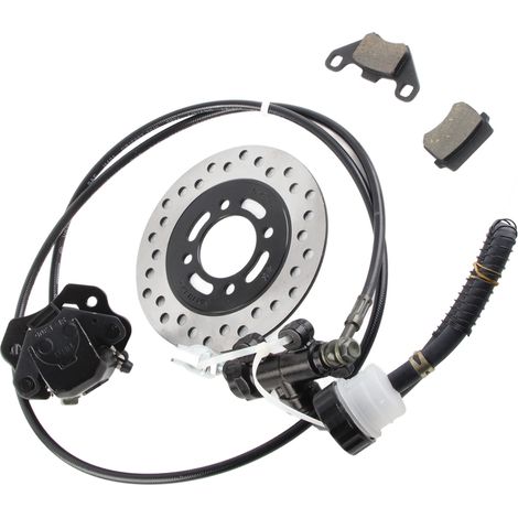 Kits de freins à disque pour motos tout-terrain, quads, VTT et karts de 50cc, 110cc, 125cc, 150cc, 200cc et 250cc, comprenant plaquettes de frein, disques de frein et rotors de frein.