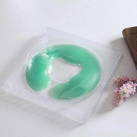 Oreiller en gel en forme de U pour spa coussin de massage avec repose-visage support corporel pour la relaxation - Vert (1/5)