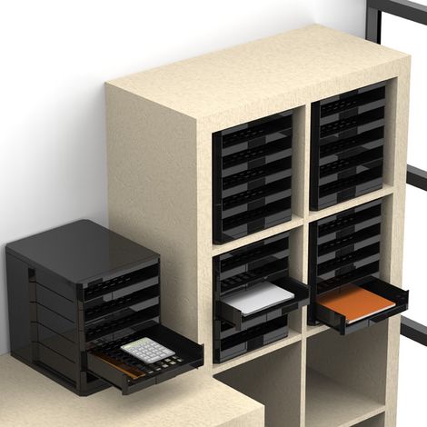 Büroablage Schubladenbox mit 5 Ablagen 275 x 320 x 330 mm (1/3)