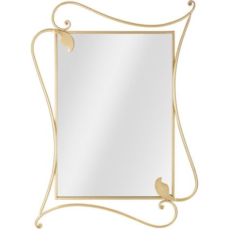 Specchio Petal 80x4x110 cm in Ferro e MDF Oro (1/5)