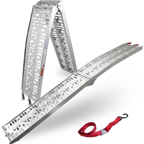 ALU-Auffahrrampe Verladerampe 2,28m Verladeschiene 340kg klappbar Auto KFZ (1/5)