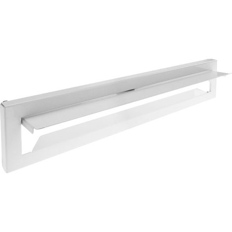 Clapet de boîte aux lettres en acier blanc 364 x 71 mm – Fente pour grandes enveloppes – Installation en surface sur porte ou clôture – (1/5)