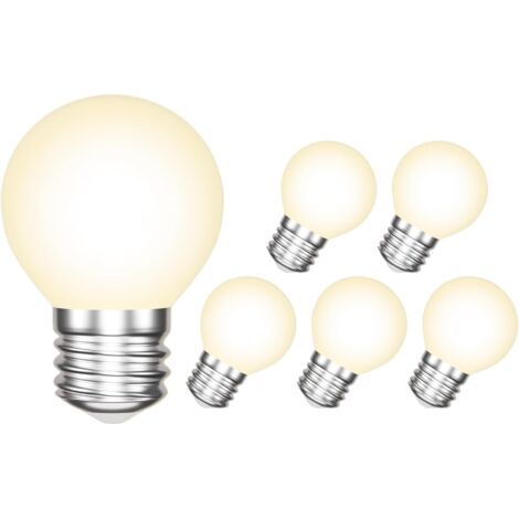 Bombilla LED E27, 5W 540Lm Blanco cálido 3000K, Bombillas LED de filamento E27, Equivalente a una, Ángulo de haz de 360°, No regulable, Paquete de 6