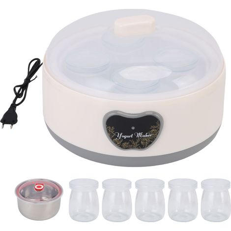 Yaourtière automatique en acier inoxydable, contrôle précis de la température, Machine multifonctionnelle de 1,2 l avec 5 tasses (1/5)