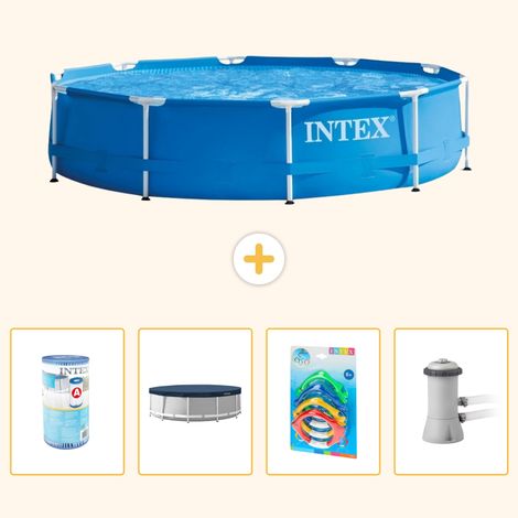 Intex Piscine Tubulaire Ronde - 366x76 cm - 5-pièces  S19 (1/5)