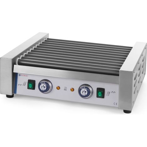 Rouleau chauffant pour hot-dogs, 11 rouleaux, 1180W - Hendi 268704