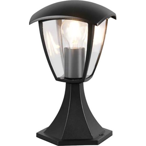 Außensockelleuchte Wegeleuchte Gartenleuchte Aluminium schwarz E27 IP44 H 30 cm