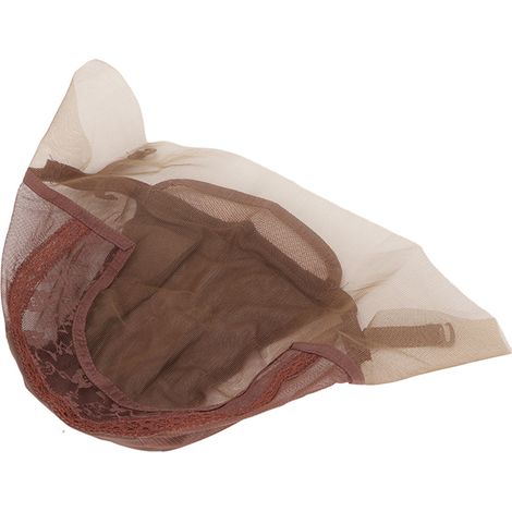 Filet à cheveux résille dentelle nylon U-part réglable brun foncé, respirant pour spectacle (1/5)