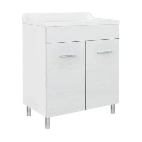 LAVABO AVEC MEUBLE EN BOIS ET CUVE EN ABS AVEC ESSOREUSE Dimensions : L 70 cm x P 40 cm