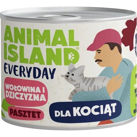 ANIMAL ISLAND bœuf et gibier pour chatons 185g