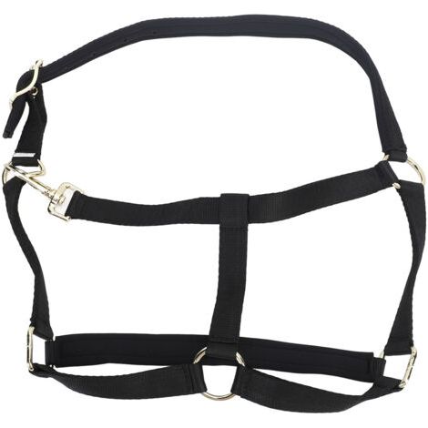 Licol pour cheval en fibre de polyester, réglable et confortable, avec boucle métallique et support pour le dressage. (1/5)