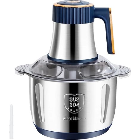 Picadora de carne eléctrica, acero inoxidable, 5 velocidades, modelo B-5L (1/2)