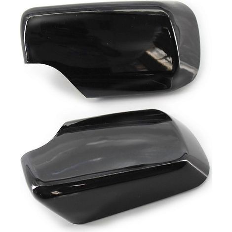 1 paire de coques de rétroviseurs extérieurs pour BMW Série 3/5 E46/E39 (1998-2005). noir brillant. référence 5116 (1/5)