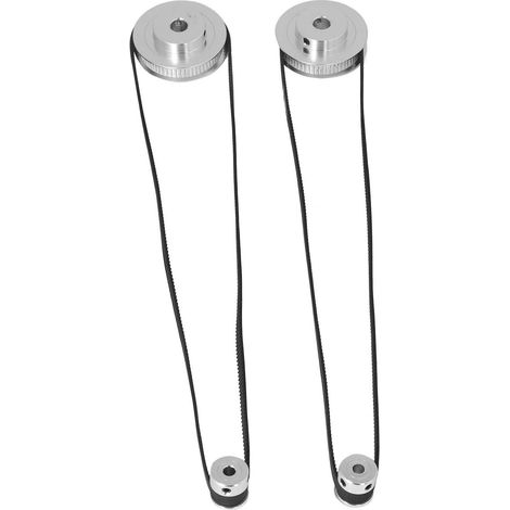 2 poulies de distribution synchrones 20/60 dents avec 2 courroies de 6 mm de largeur pour imprimante 3D : 60 dents, alésage de 8 mm 20 dents, alésage de 5 mm. (1/5)
