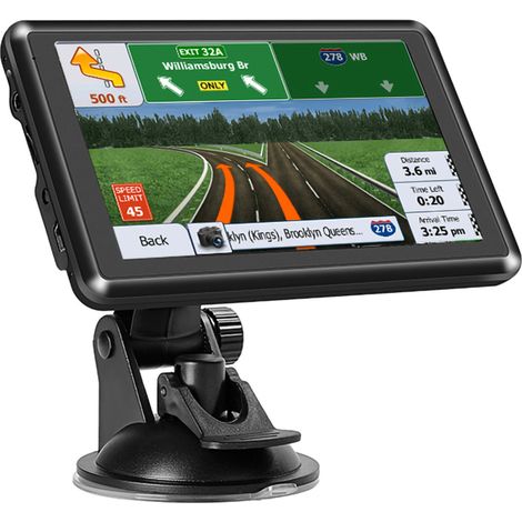 GPS-Navigationssystem für Pkw und Lkw (2023) – 5-Zoll-Bildschirm für die Navigation in Europa und Großbritannien, 52 Karten, kostenlose lebenslange Karten-Updates, Blitzerwarnungen, Sitz (1/5)