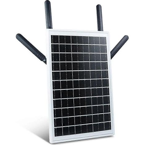 Routeur WiFi 4G LTE solaire 12 W 18 000 mAh avec emplacement pour carte SIM, routeur sans fil extérieur étanche, modem 4G LTE (1/5)