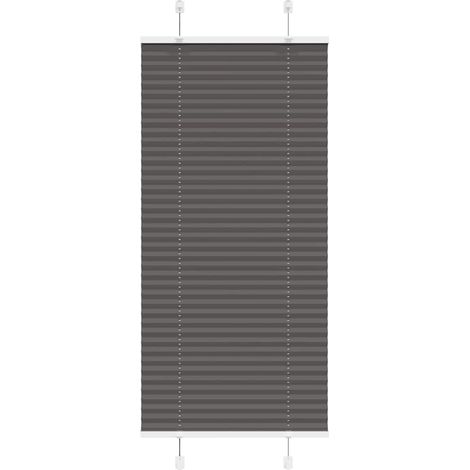 Plissee Schwarz 55x150 cm Stoffbreite 54,4 cm Polyester